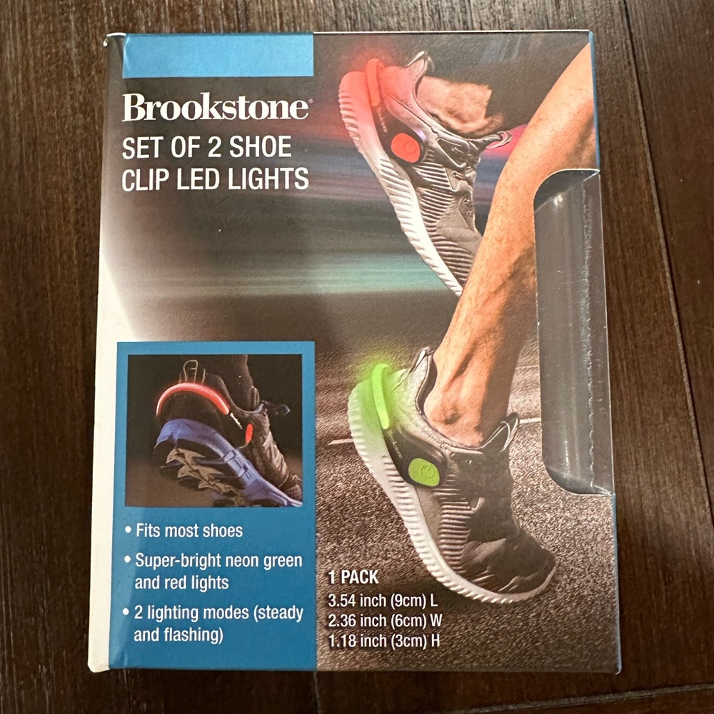 Brookstone set of 2 shoe clip LED lights